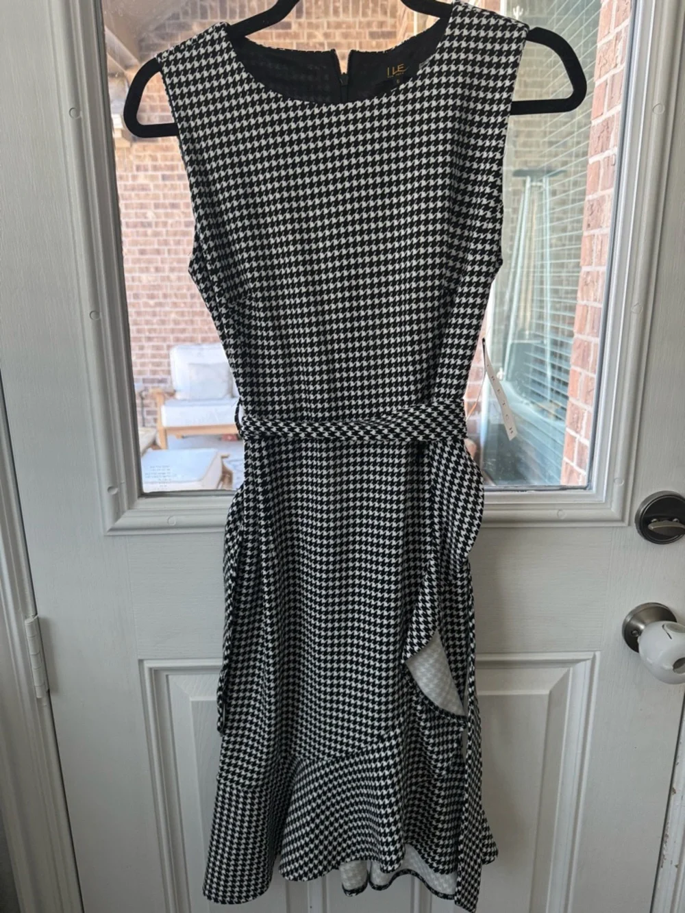 ILE New York Black & White Houndstooth Women's Dress - Picture 3 of 4